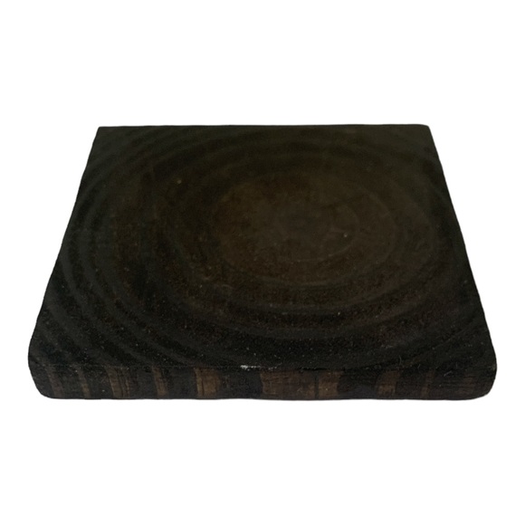 Wooden Coaster Set Handmade In USA Rustic Cabin Decor Jacobean Stain 5 PC - Picture 5 of 6